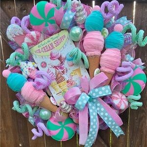 Colorful Ice Cream Shoppe Wreath